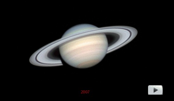 Saturn viimastel aastatel: Foto allikas Astronomy Picture of the Day, aadressilt http://apod.nasa.gov/apod/image/0704/saturn2007play_friedman.jpg