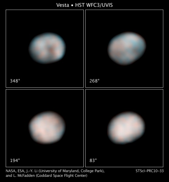 Hubble fotod asteroidist Vesta.