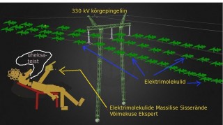 Elektrimolekulide Massilise Sisserände Võimekuse Ekspert tööhoos. Ühtlasi on näha ka rännuhoogu sattunud elektrimolekule endid.