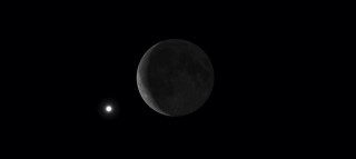 Kuu ja Veenus 9. novembri hommikutaevas