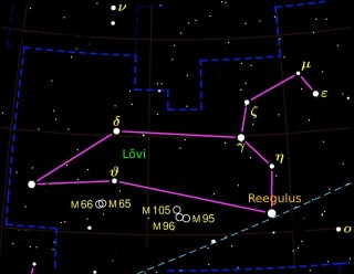 Lõvi tähtkuju ja selle heledaim täht Reegulus
