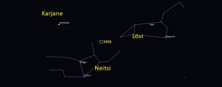 Orienteeruv Virgo parve asukoht M58 eeskujul