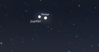 1. ja 2.märtsi õhtul on Veenus ja Jupiter ilusasti kõrvuti.