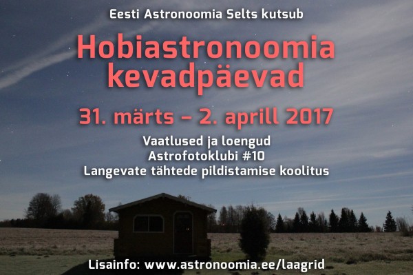 Hobiastronoomia kevadpäevad 2017