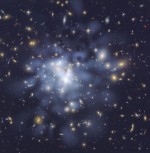 Detailne tumeaine kaart galaktikaparvest Abel 1689