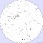 Asteroid 2012 AD14 möödalennu taevakaart Tartu